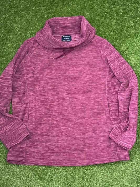 Mountain Warehouse purple marl cowl neck fleece top XL