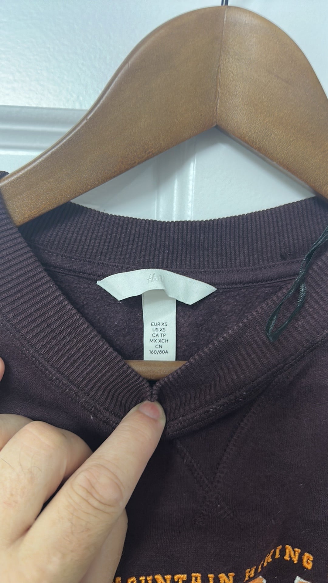 H&M Colorado Rocky Mountain Hiking Trail Sweatshirt size XS
