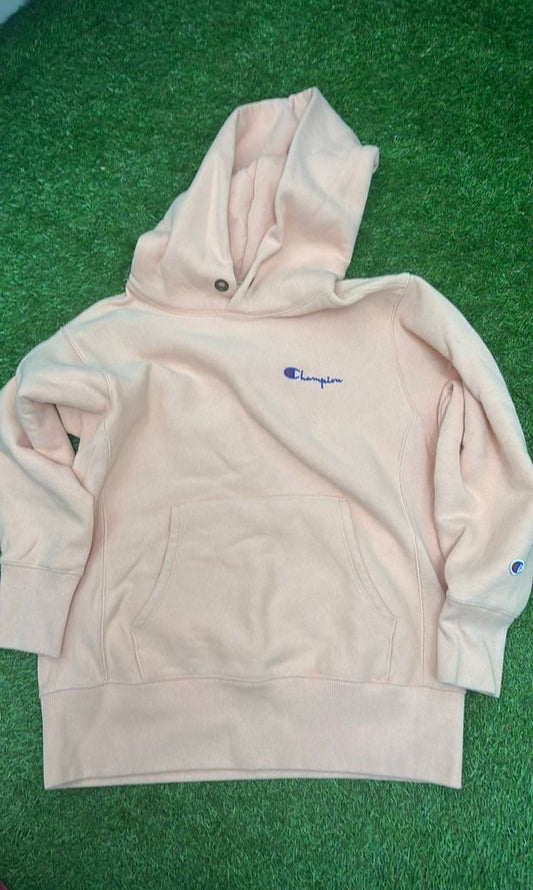 Champion Reverse Weave Hoodie in Light Pink
