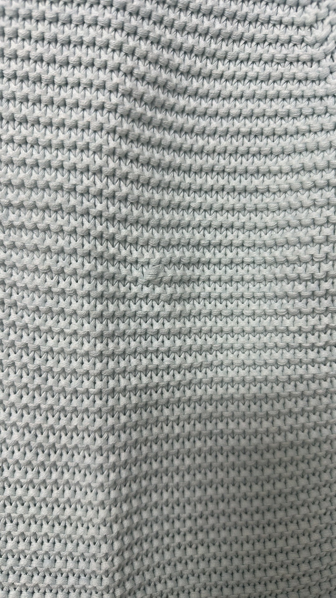 Hubert Gasser Made in Italy Pale Blue Chunky Knit Cotton Cardigan Size 12