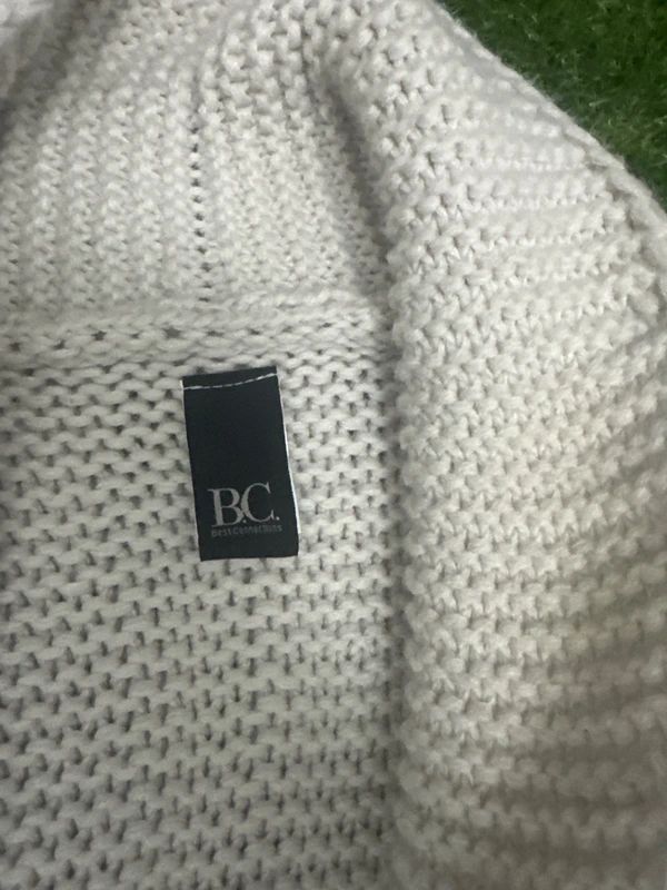 Best Connections (BC) beige chunky knit open cardigan UK 18-20 EU 44/46