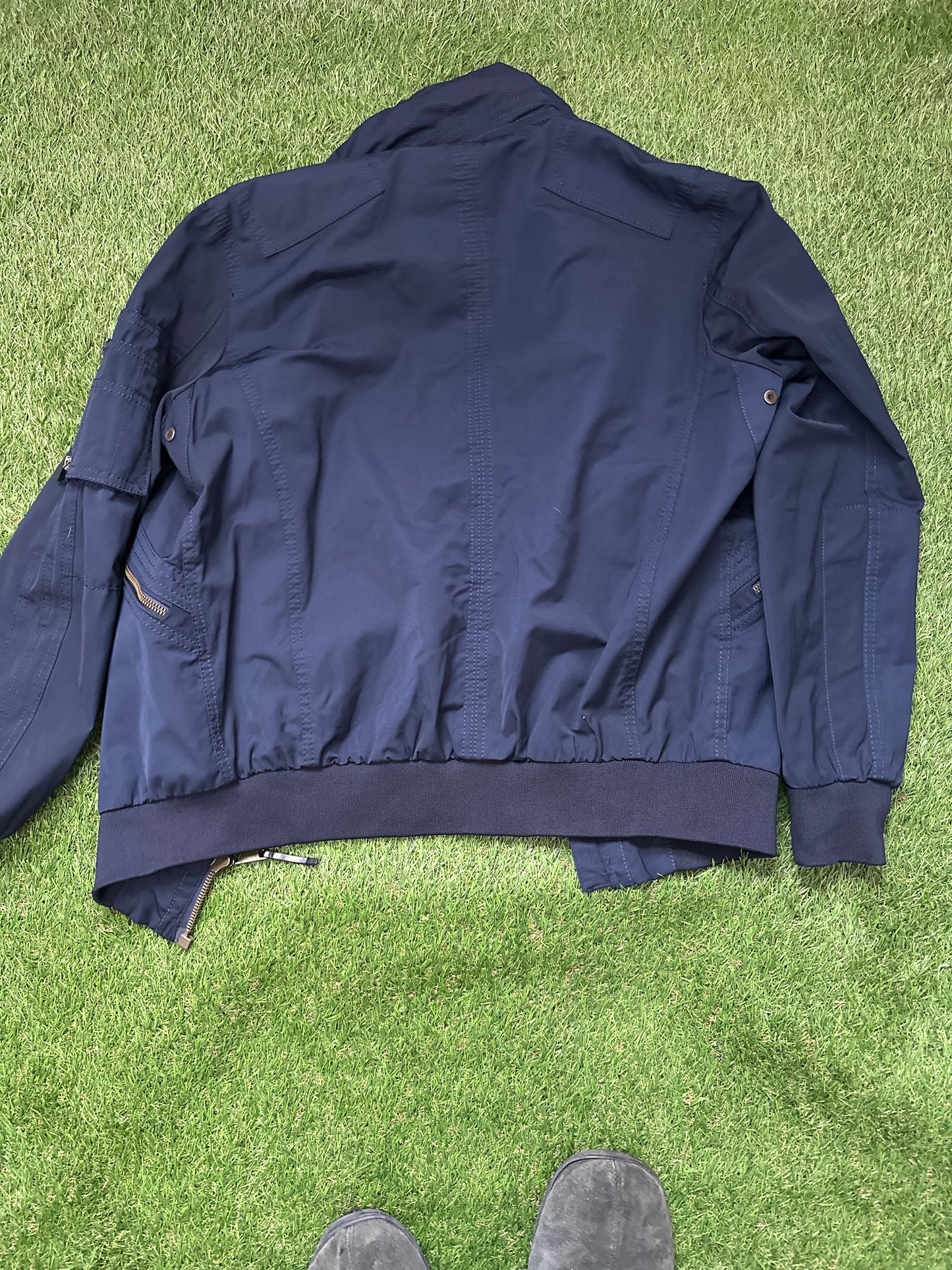Zara Man bomber jacket in deep navy blue USA size 5