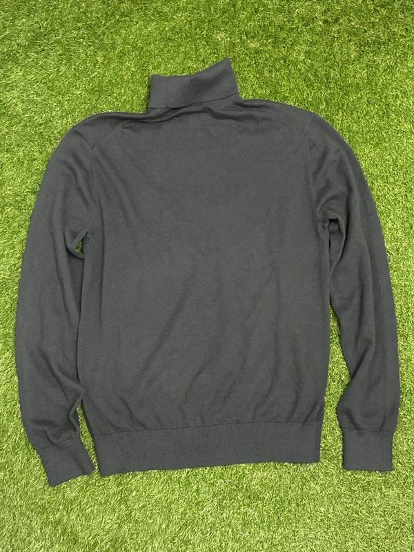 M&S Grey roll neck jumper with wool Small