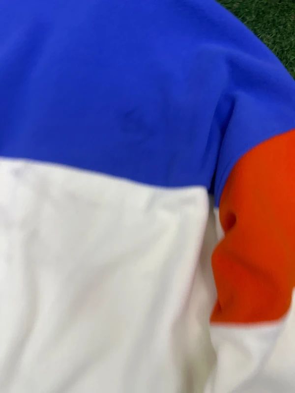 H&M Move blue white orange half zip fleece top Medium