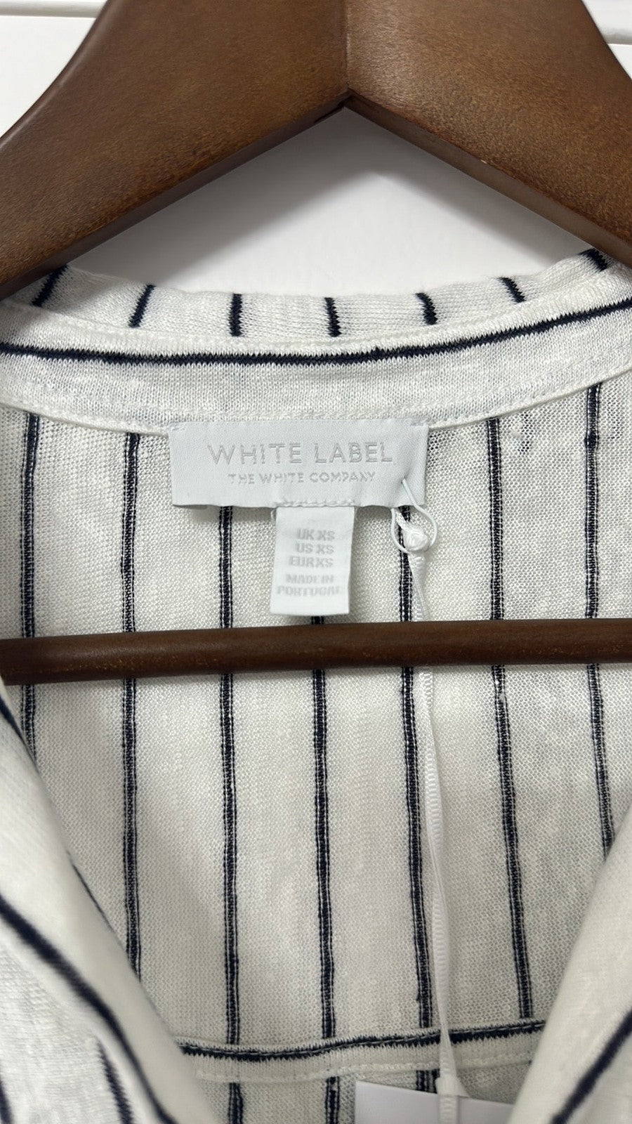 The White Company White Label Linen Striped Shirt size XS BNWT RRP £89