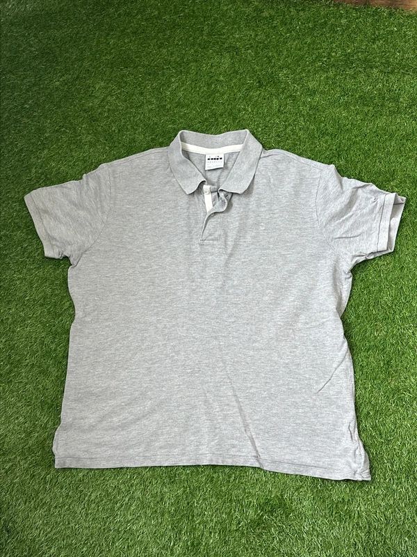 Diadora XL grey polo shirt
