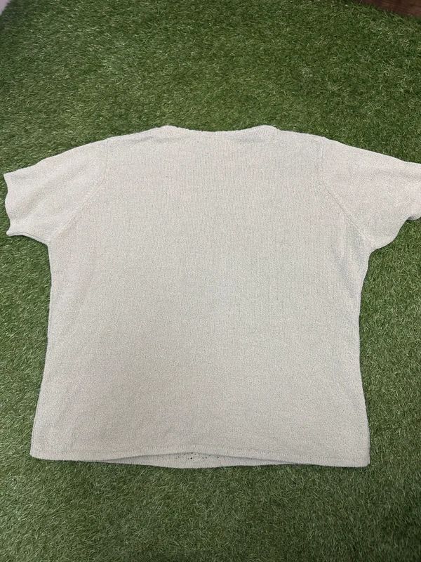 Vintage Berkertx light beige knit top size 22-24