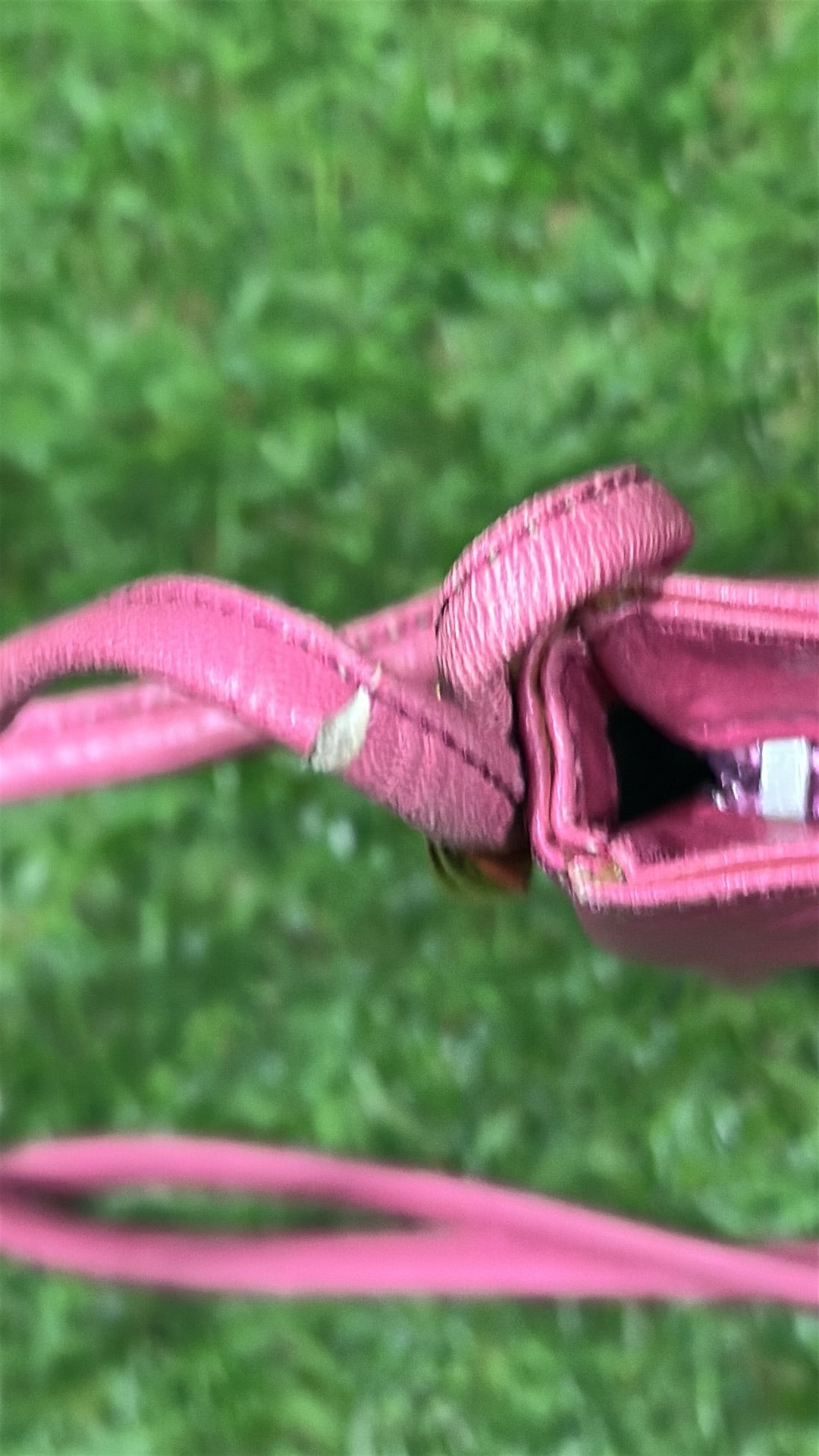 Vintage Bruno Magli Pink Leather Crossbody Bag Made in Italy including mirror