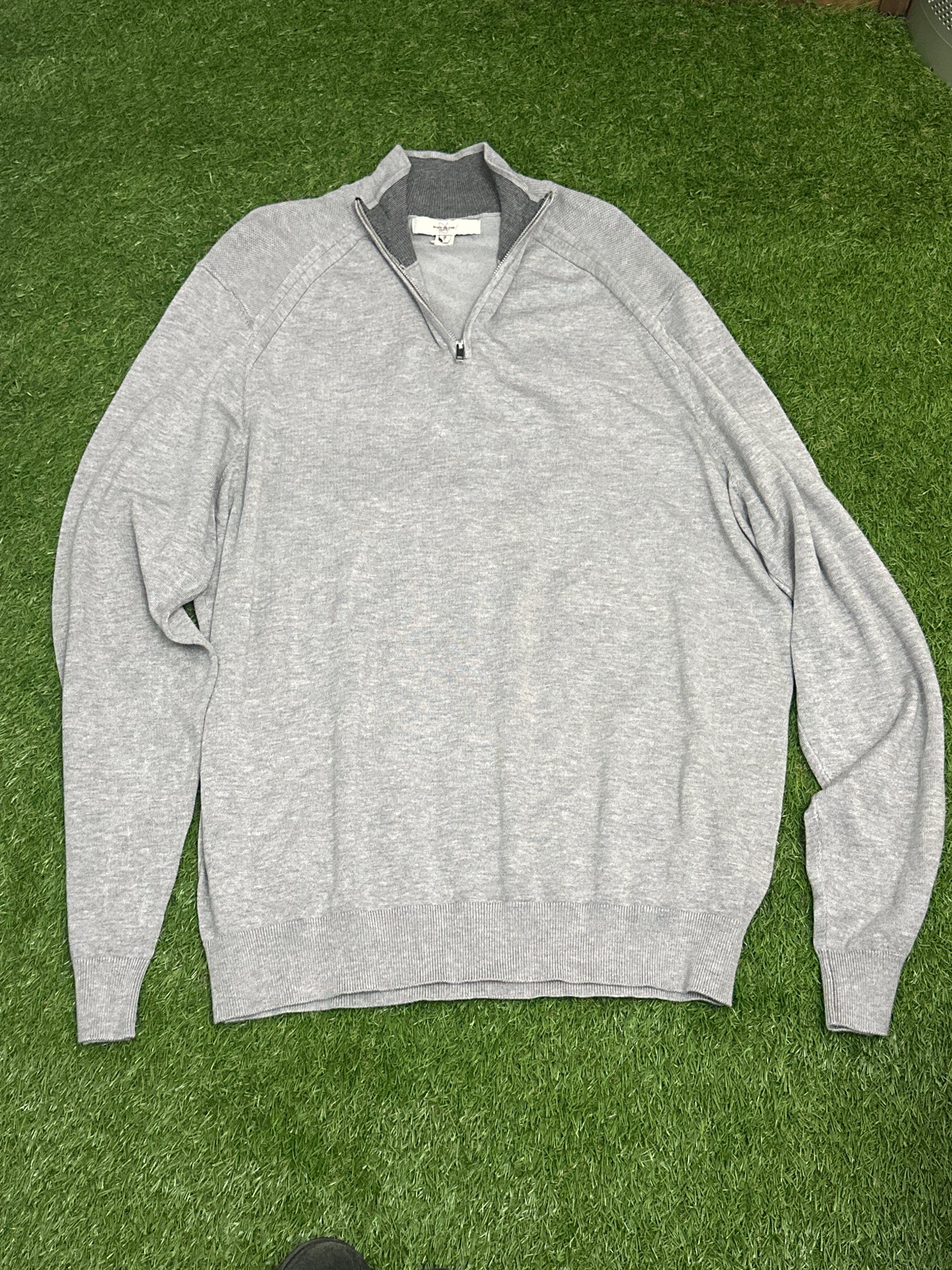 Men’s River Island quarter zip jumper in grey - XL - New