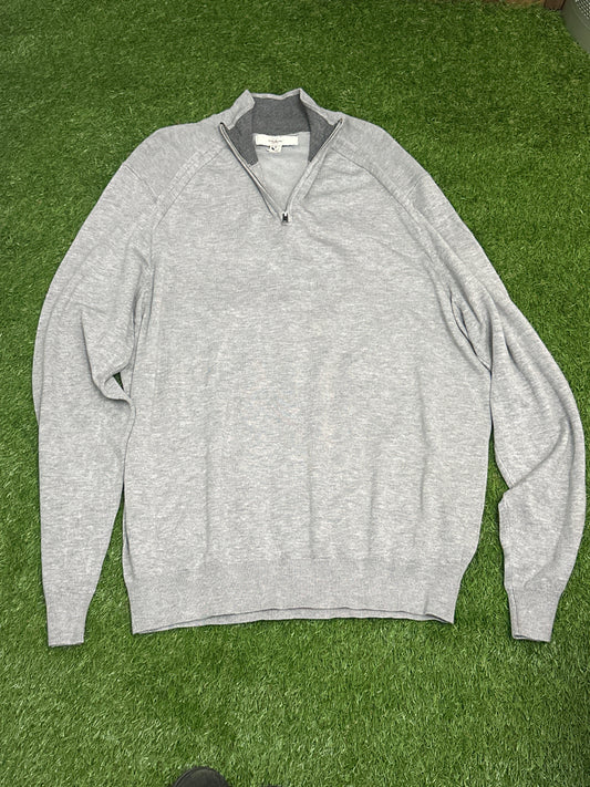 Men’s River Island quarter zip jumper in grey - XL - New