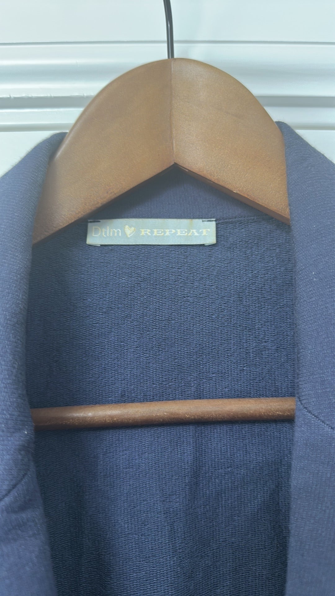 Dtlm by REPEAT Navy Blue Jersey Knit Two-Button Blazer size 40