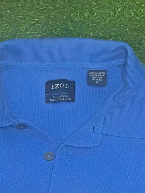 IZOD blue short sleeve polo shirt size M