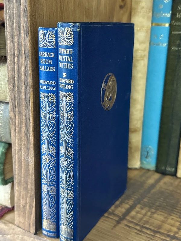 Vintage editions of Barrack-Room Ballads and Departmental Ditties by Rudyard Kipling.