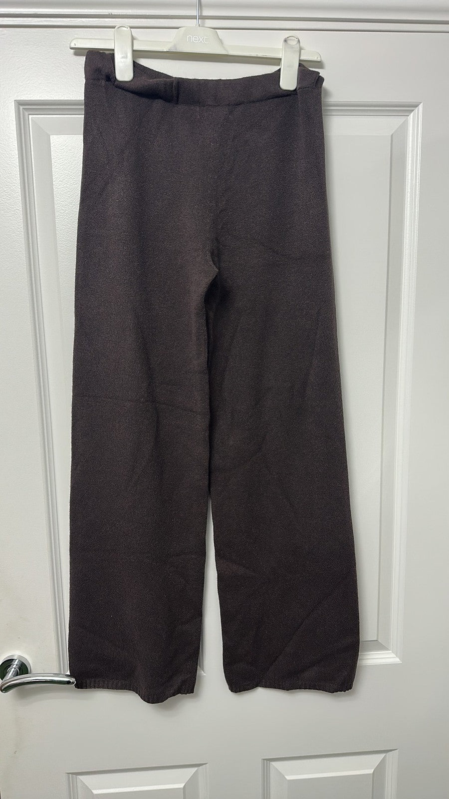 James Lakeland Italy Wool Blend Knitted Wide Leg Trousers Size Small