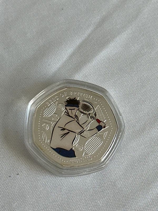 Best of British coin - Tennis - Silver-Plated coin