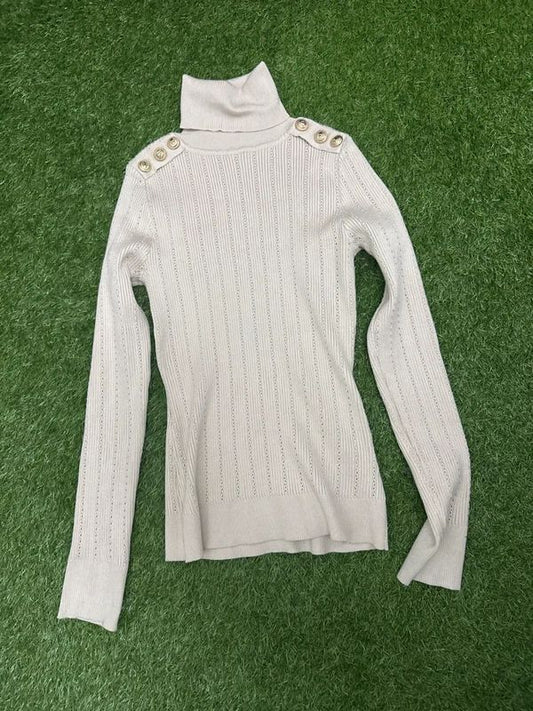 Drôle de copine Paris cream turtleneck top S/M