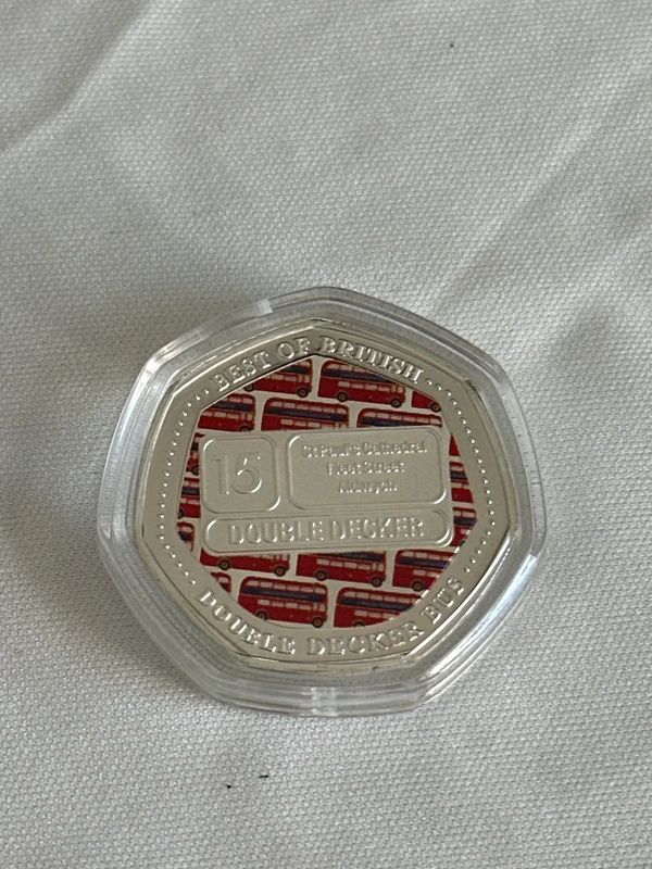 Best of British coin - Double Decker Bus - Silver-Plated coin