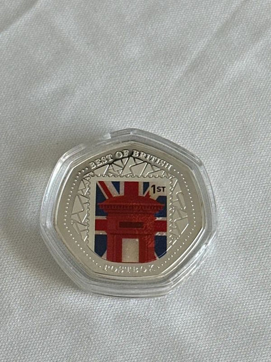 Best of British coin - Postbox - Silver-Plated coin