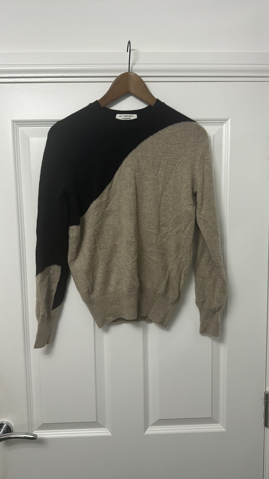 Marks & Spencer Autograph Pure Cashmere Colour Block Jumper Size 8