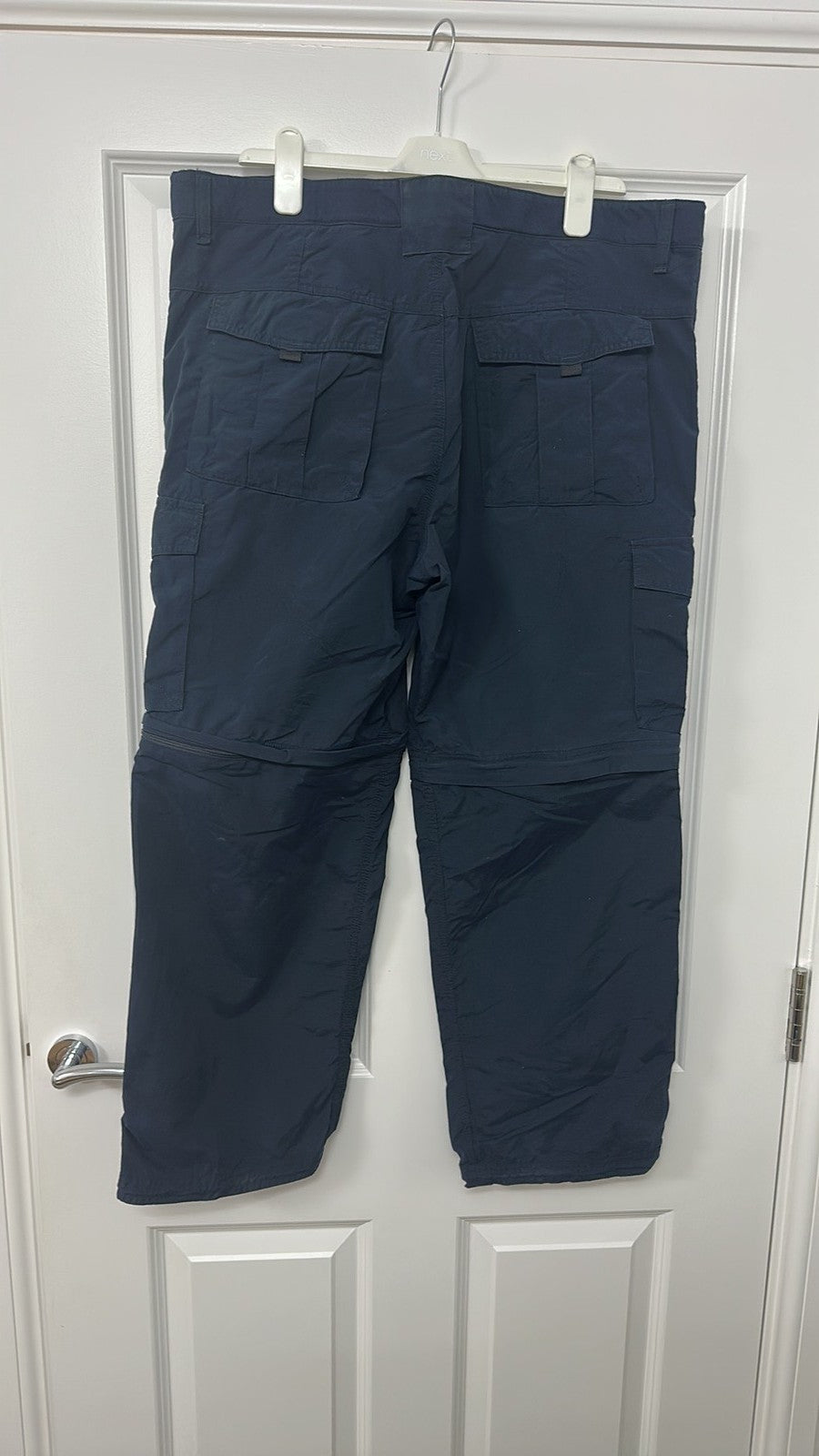 M&S Collection Men's Navy Zip-Off Convertible Cargo Trousers 40W 29L