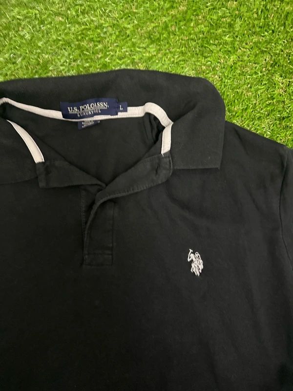 black U.S. Polo Assn. short-sleeve polo shirt - Large Mens