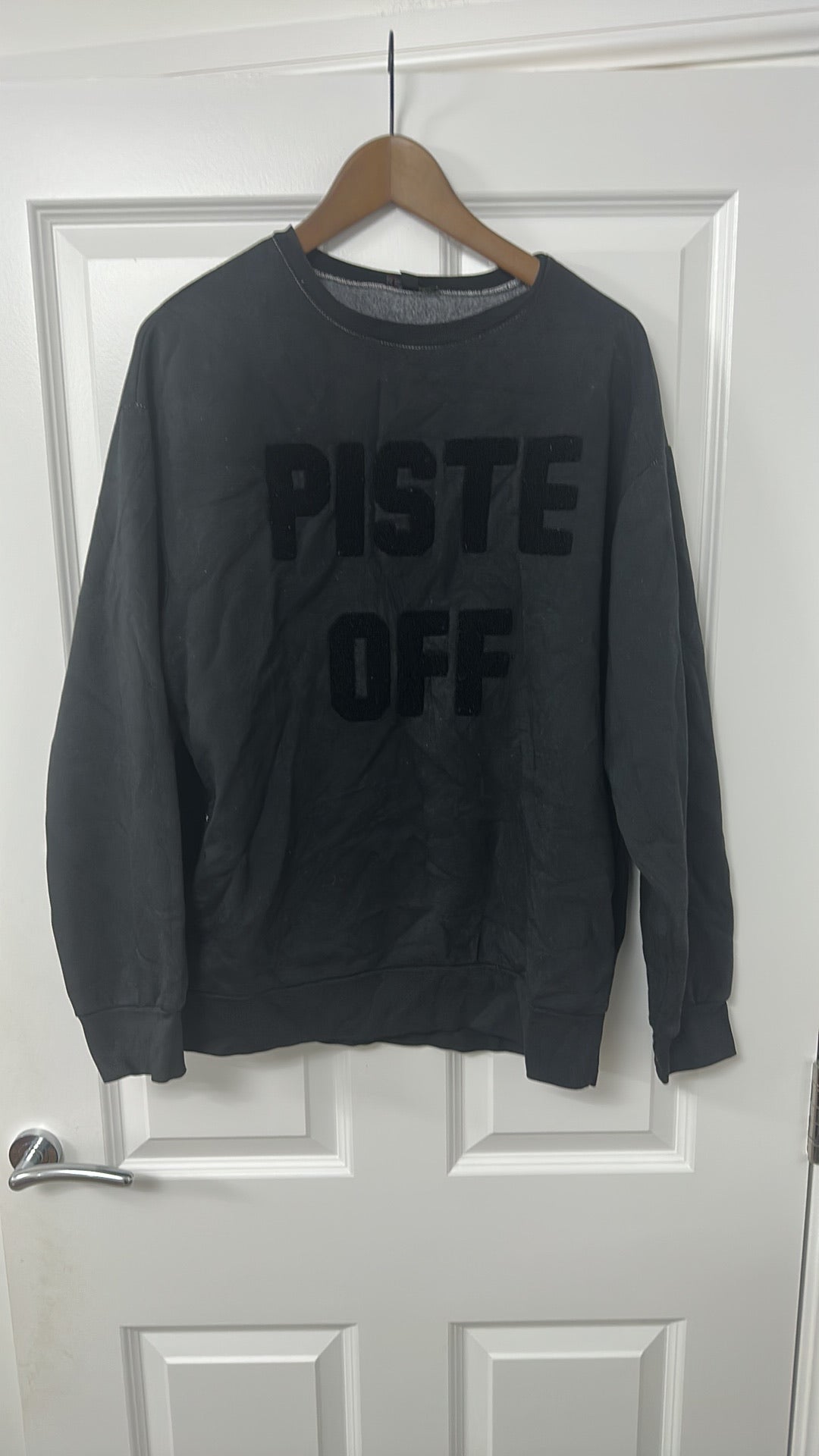 Ashish x Topshop 'Piste Off' Black Graphic Sweatshirt size Medium