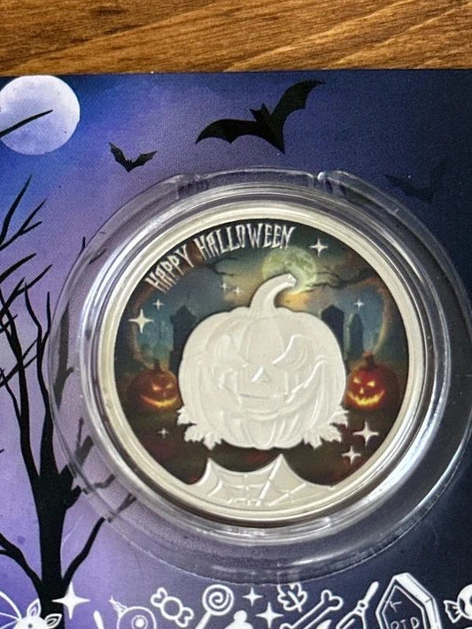 Trick or Treat Coin - proof-like finish .999 silver plated