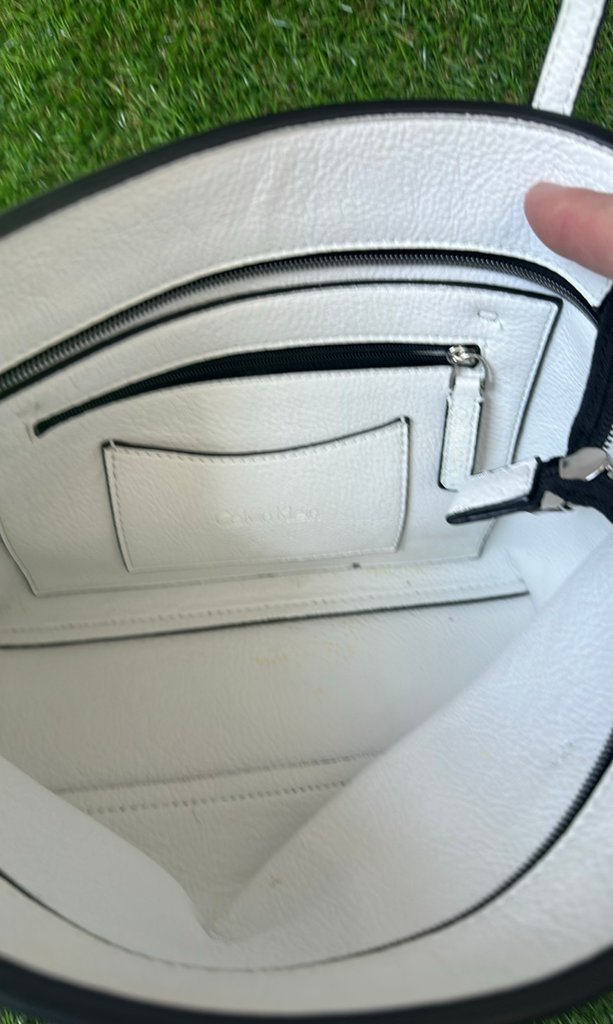 Calvin Klein Black Leather Tote Bag