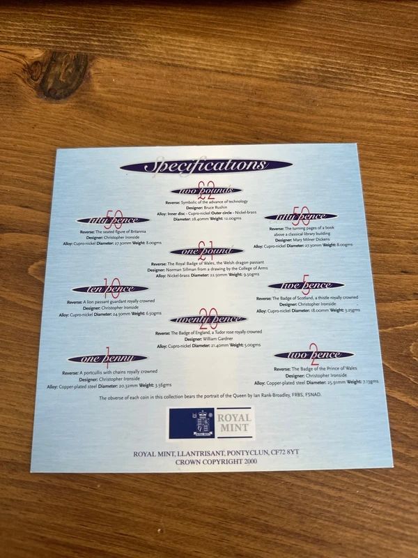 2000 United Kingdom Brilliant Uncirculated Coin Collection