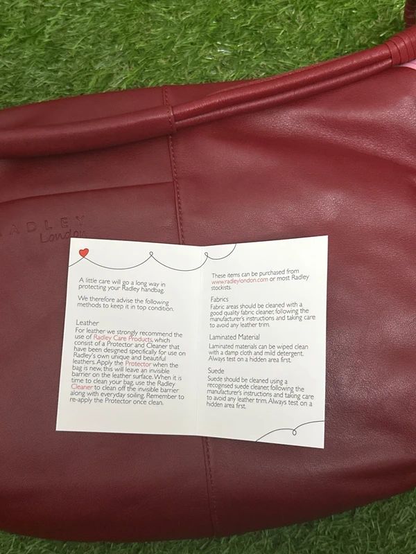Radley London red shoulder bag with Scottie charm