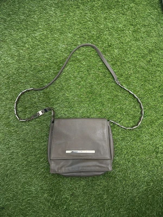 Tula grey flap crossbody bag with chain strap