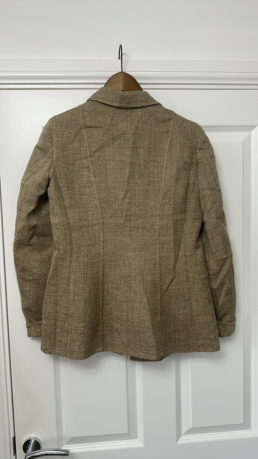 Vintage Escada Made in Italy Beige Textured Blazer Jacket