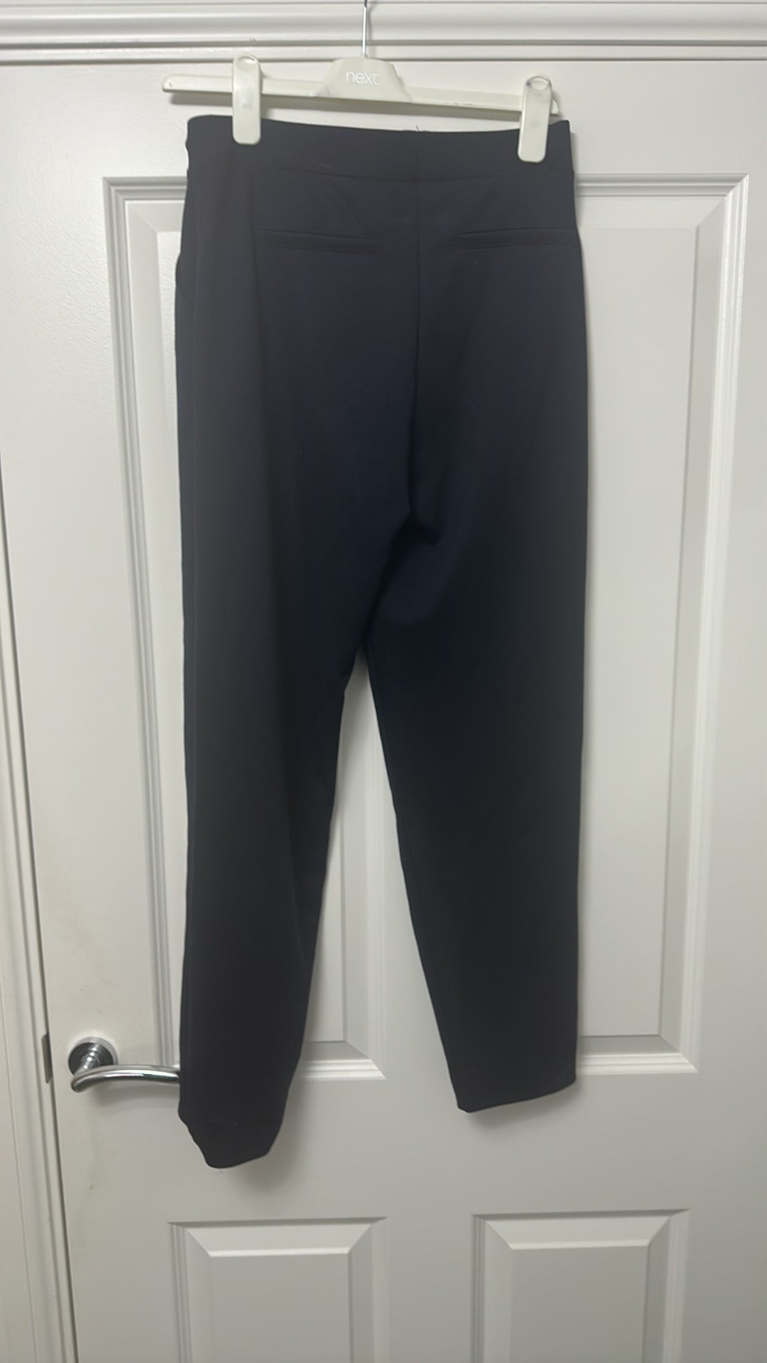 Monari Navy Blue Drawstring Tapered Smart Joggers size 10