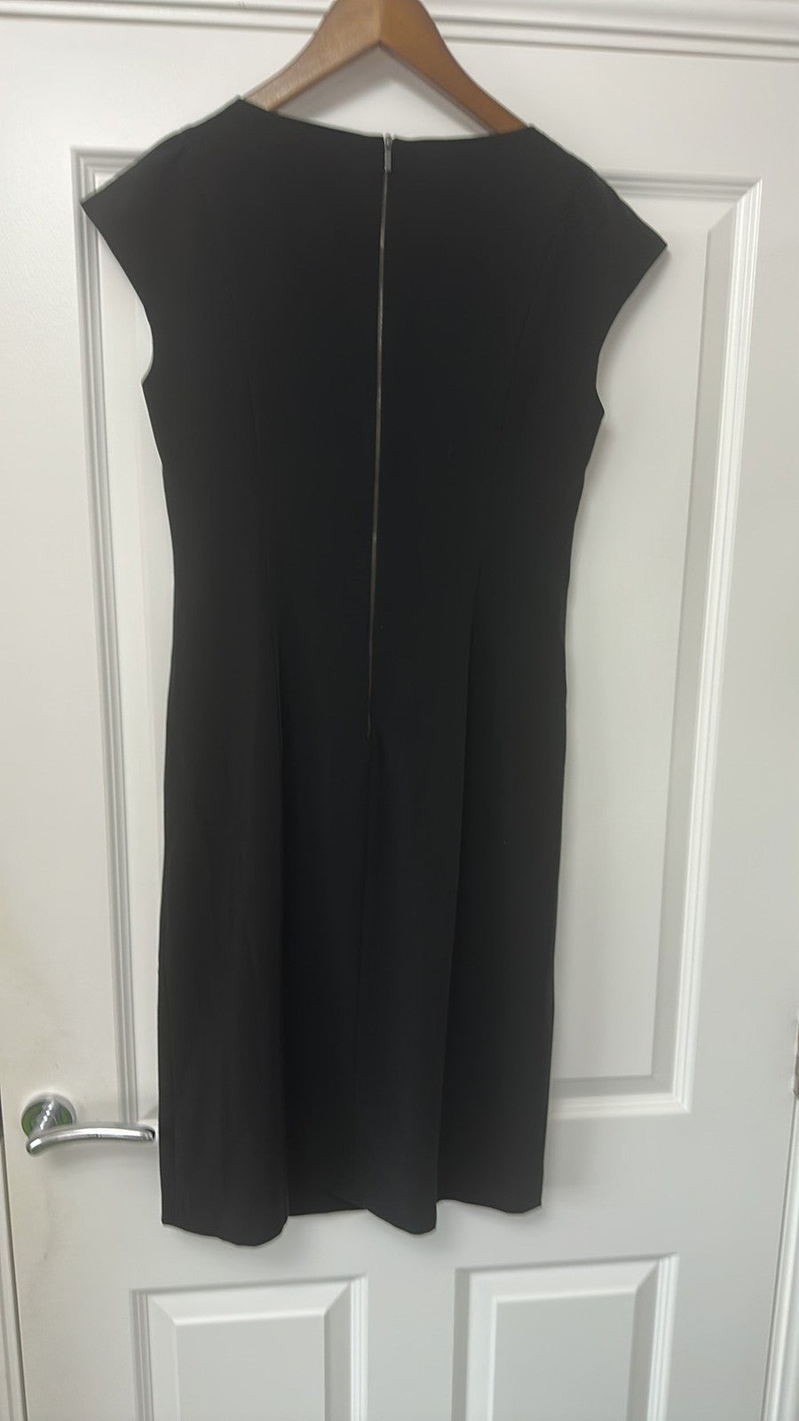 Weekend Max Mara Black Sleeveless Ruched Sheath Dress size 12