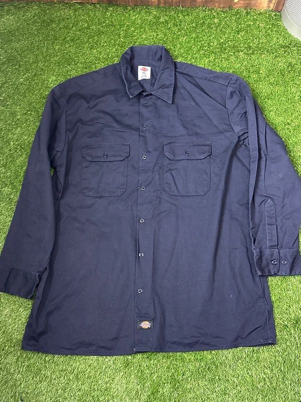 Dickies XL Long sleeve work shirt in navy blue