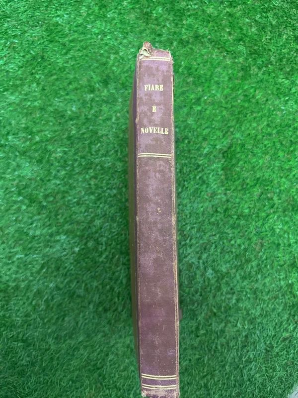 antique Italian book titled "Fiabe e Novelle," "Fairy Tales and Short Stories".