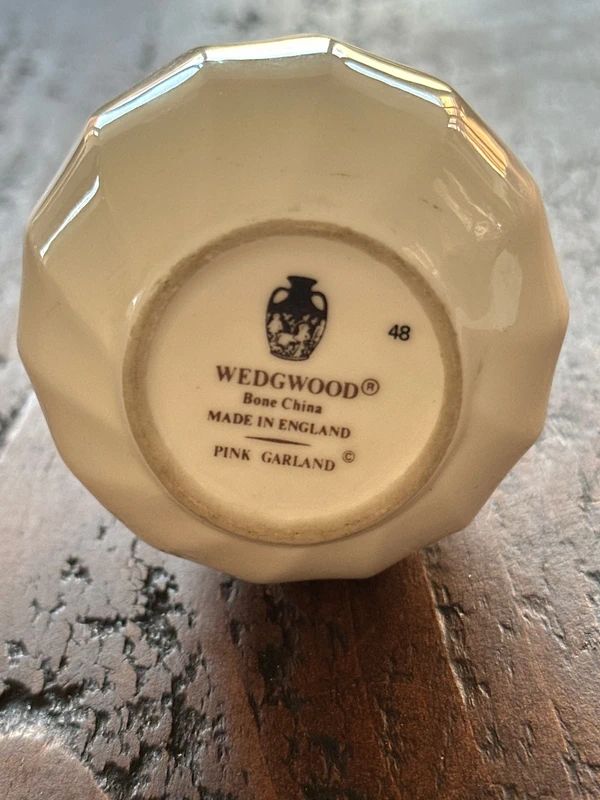 Wedgwood bone china piece in the Pink Garland pattern