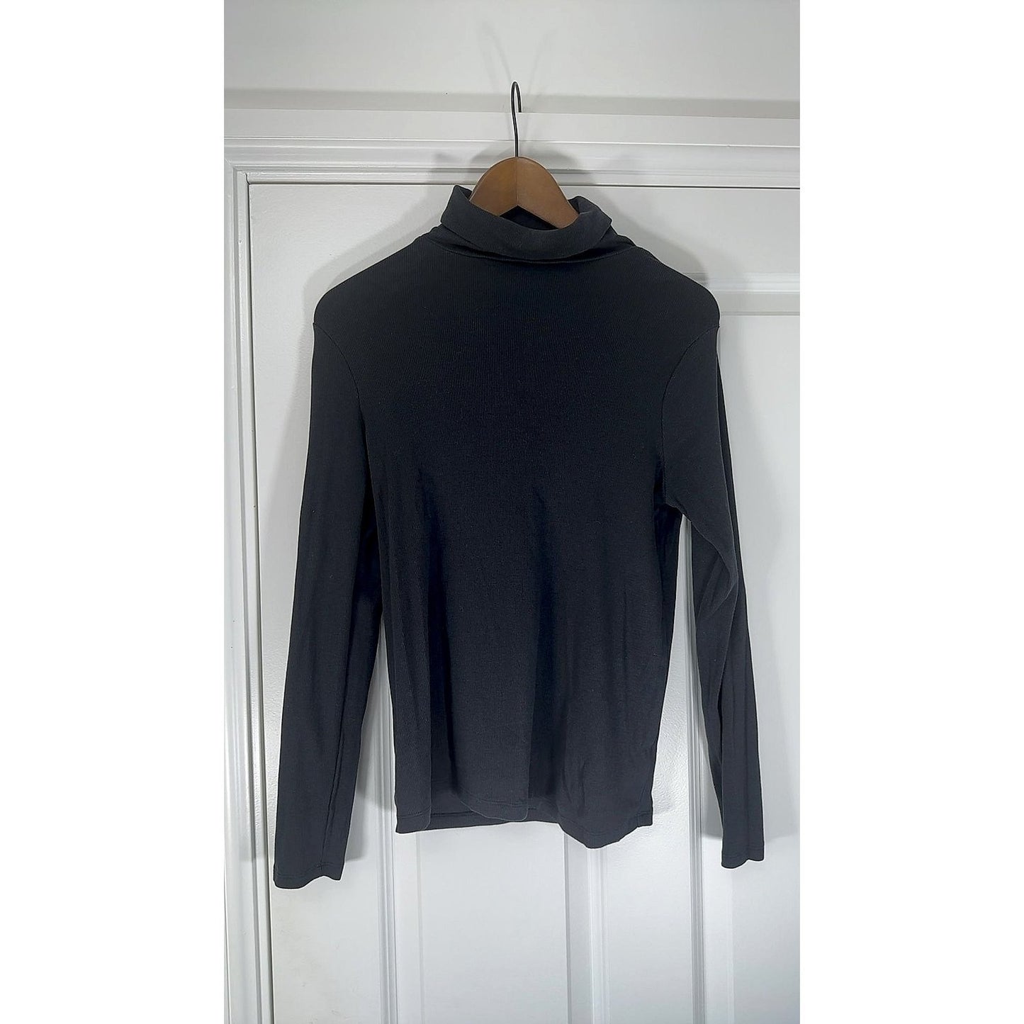 George Black Ribbed Roll Neck Long Sleeve Top Jumper - Very Good Condition