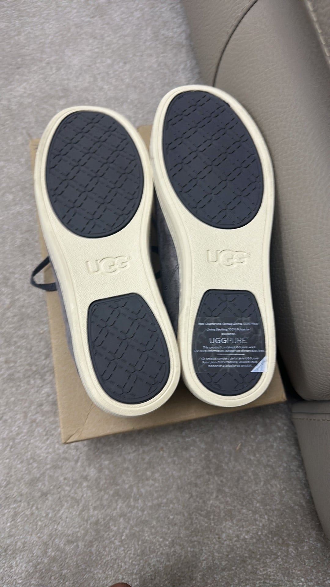 UGG Tomi Suede Lace-Up Sneakers in Charcoal Grey - Brand New In Box size 6.5