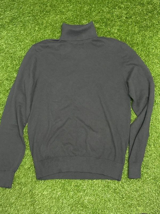 M&S Grey roll neck jumper with wool Small