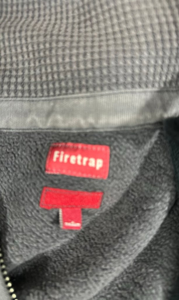 Firetrap Men's Gray Hoodie with Graphic Details - Medium