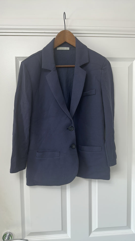 Dtlm by REPEAT Navy Blue Jersey Knit Two-Button Blazer size 40