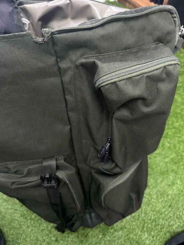 Wychwood fishing rucksack featuring a distinct reinforced base
