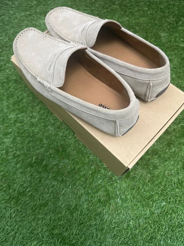 Dune Bradlay beige suede penny loafers size 8 / 42 - Brand New with Box
