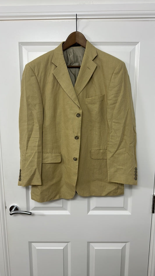 Marks & Spencer Collezione Linen Blend Blazer in Ochre Mustard size 40