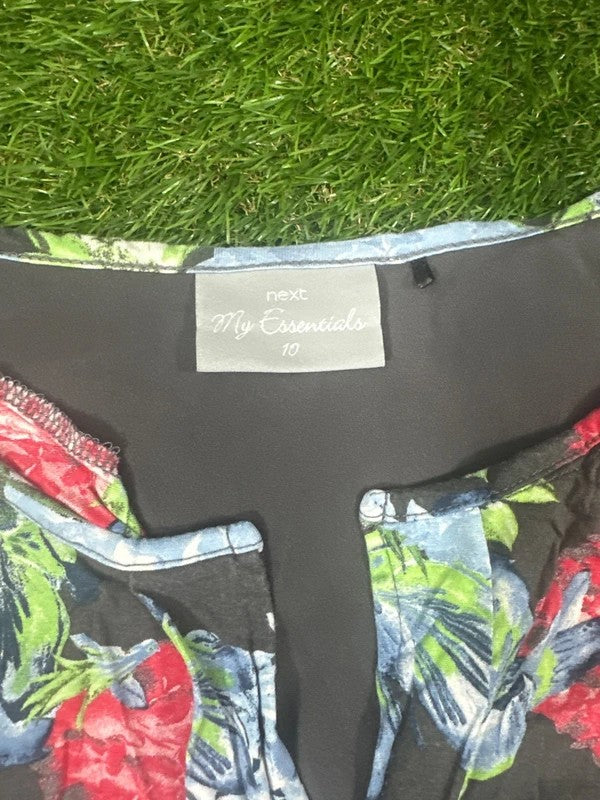 Next My Essentials floral long sleeve blouse size 10