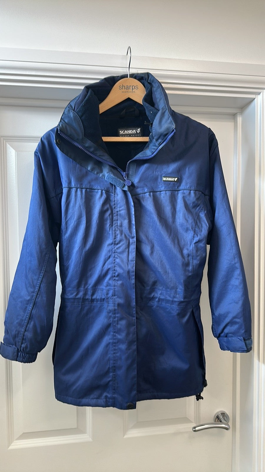 Scanda Second Nature Blue Waterproof Outdoor Jacket - Size 10/12