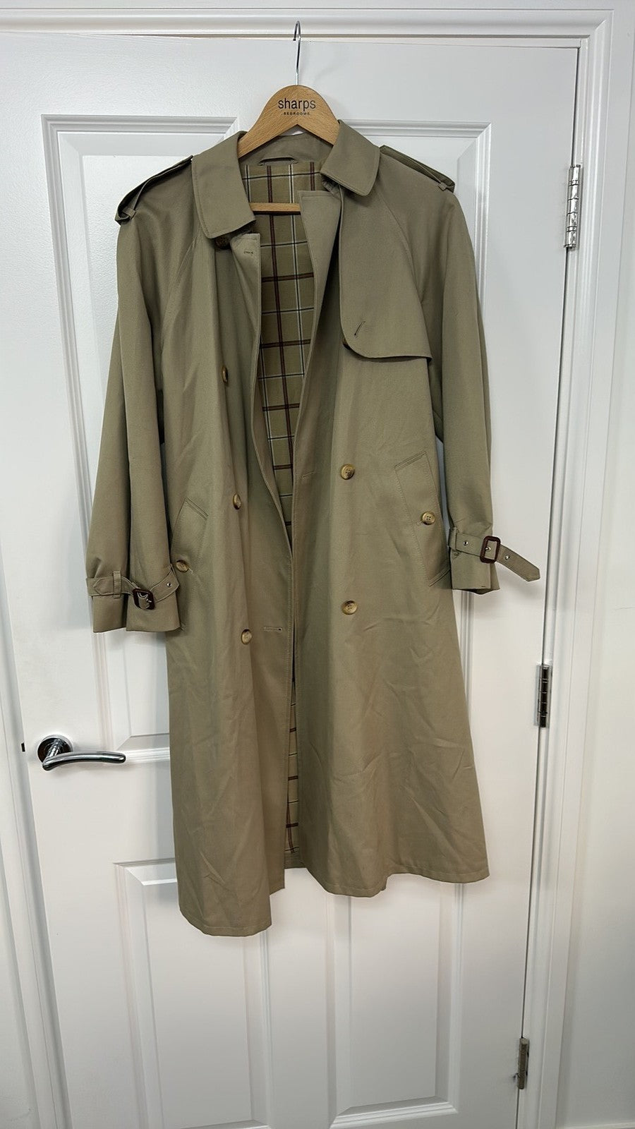 Vintage St Michael Beige Trench Coat Petite Size 10