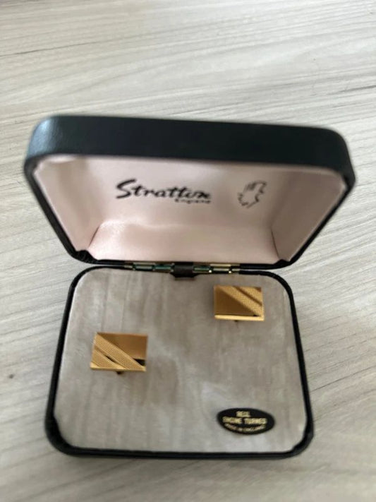 Vintage Stratton gold-tone in their original box
