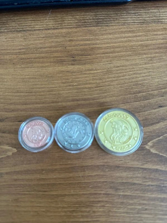 3 Harry Potter coins
